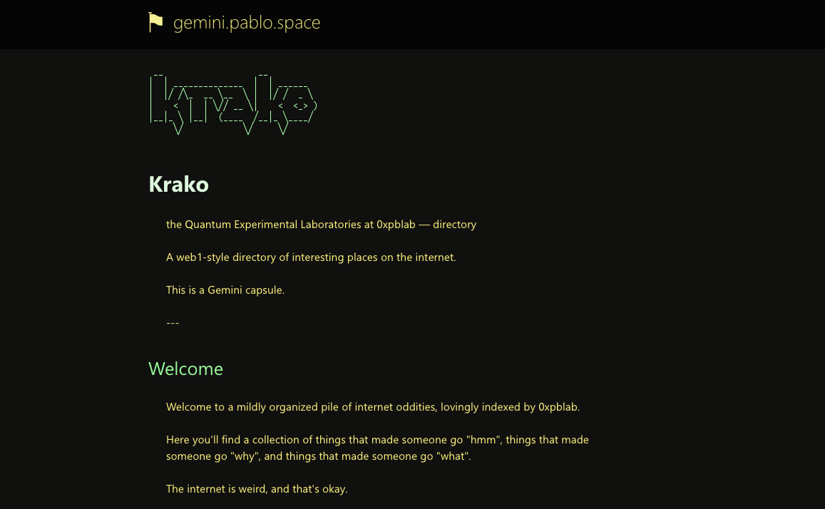 Krako no Gemini: por que escolhemos este protocolo e como estamos publicando uma “capsule” minimalista