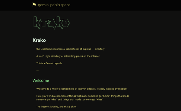 Krako no Gemini: por que escolhemos este protocolo e como estamos publicando uma “capsule” minimalista